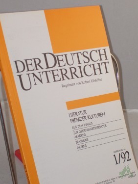 Artikelbild des Artikels “1/1992, Literatur fremder Kulturen “
