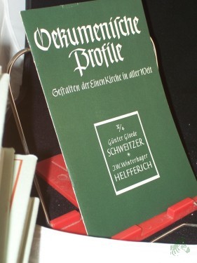 Artikelbild des Artikels “Ökumenische Profile. - Späte Erben Luthers||H. 4. Albert Schweitzer / Günter Gloede. Reginald Helfferich / Jürgen Wilhelm Winterhager. Holzschnitte: Karl Stratil “