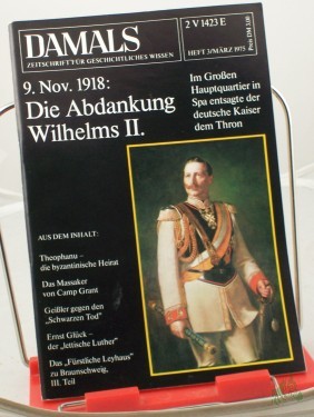 Artikelbild des Artikels “3/1975, die Abdankung Wilhelms II “