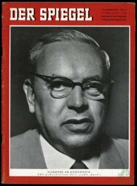 Artikelbild des Artikels “21/1959, Klimmzug am Katzentisch, DDR Außenminister Bolz “