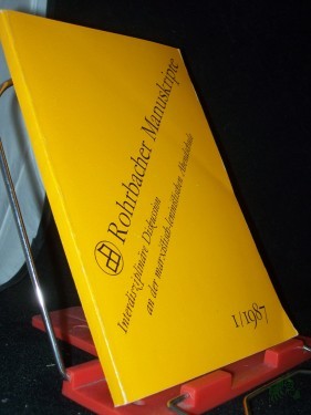 Product image of the product “Rohrbacher Manuskripte / 1/1987, Rohrbacher Kreis ; Rosa-Luxemburg-Stiftung Leipzig ”