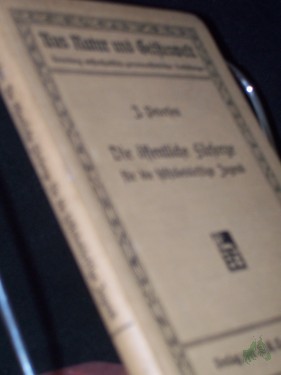 Artikelbild des Artikels “Die öffentliche Fürsorge für die hilfsbedürftige Jugend / Johannes Petersen “