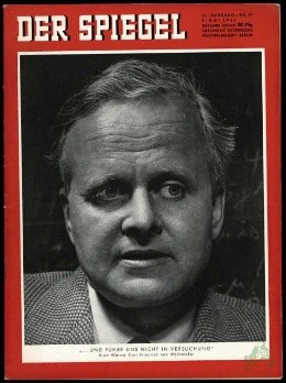 Artikelbild des Artikels “19/1957 und führe uns nicht in Versuchung, Atom Warner Carl Friedrich von Weizsäcker “