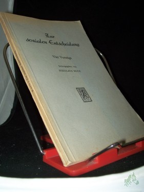 Artikelbild des Artikels “Zur sozialen Entscheidung : 4 Vortr / hrsg. von Nikolaus Koch “