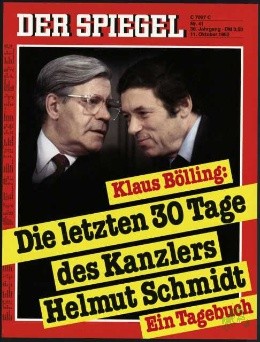 Artikelbild des Artikels “41/1982, Die letzten 30 Tage des Kanzlers Helmut Schmidt, Ein Tagebuch, Klaus Bölling “