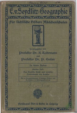 Artikelbild des Artikels “Seydlitz, Ernst von: Geographie Teil: H. 5., Das deutsche Reich u. vertiefte Landeskunde von Sachsen “