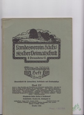 Artikelbild des Artikels “Mitteilungen Heft 11/12, Band XV “