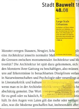 Artikelbild des Artikels “48/2008 Large Scale Urbanism “