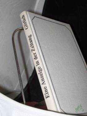 Artikelbild des Artikels “Eine Anzeige in der Zeitung / Günter Görlich “