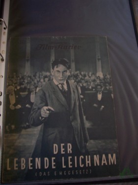 Artikelbild des Artikels “Nummer 1097, 1929, Der lebende Leichnam (Das Ehegesetz) “