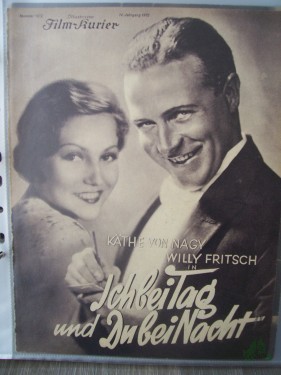 Artikelbild des Artikels “Nummer 1872, 1932, Ich bei Tag und Du bei Nacht mit Käthe von Nagy und Willy Fritsch “