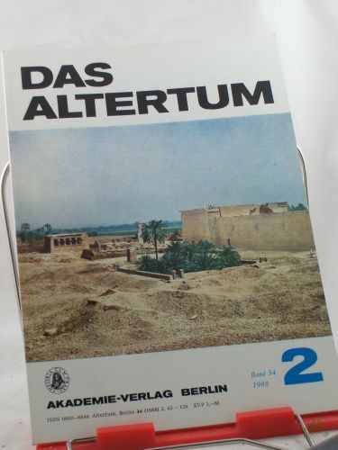 Product image of the product “Das Altertum, Band 34, Heft 2, 1988 ”