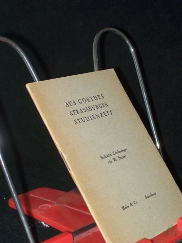 Artikelbild des Artikels “Aus Goethes Strassburger Studienzeit / 16 Zeichn. von Henri Bacher mit Goetheschen Texten, zsgest von A. Andres “