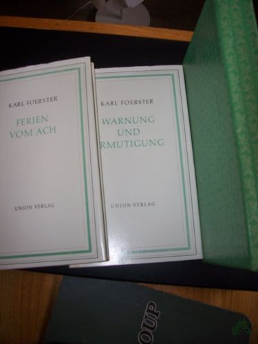 Product image of the product “Warnung und Ermutigung : Meditationen, Bilder u. Visionen und Ferien vom Ach/ Karl Foerster ”