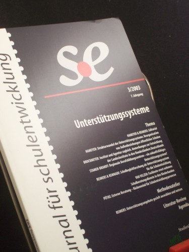 Artikelbild des Artikels “3/2003, Thema: Unterstützungssysteme / [Hrsg. Herbert Altrichter ...] “