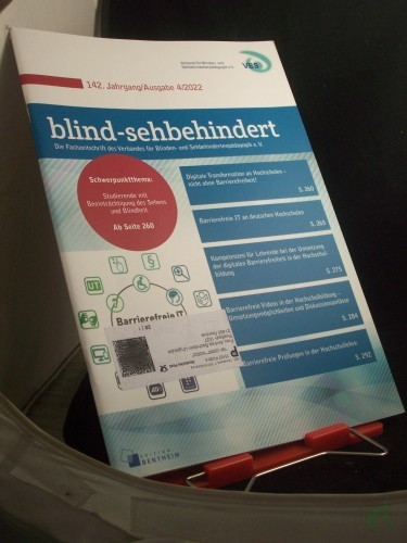 Artikelbild des Artikels “blind- sehbehindert, 4/2022 “