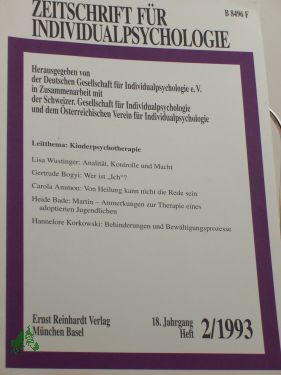 Artikelbild des Artikels “2/1993, Kinderpsychotherapie “