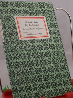Artikelbild des Artikels “Der Lockenraub : Ein komisches Heldengedicht / Alexander Pope.
Übertr. von Rudolf Alexander Schröder. Nachw. von Walther Martin.
Mit 9 Zeichn. von Aubrey Beardsley “