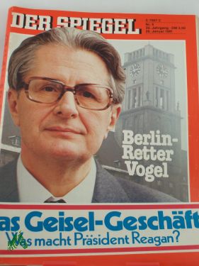 Artikelbild des Artikels “DER SPIEGEL 5/1981, Berlin-Retter Vogel “