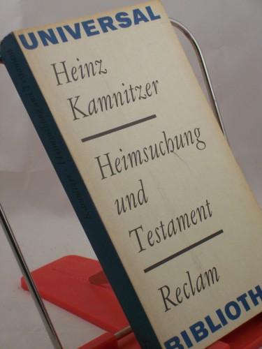 Artikelbild des Artikels “Heimsuchung und Testament / Heinz Kamnitzer “