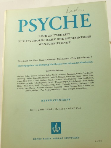 Artikelbild des Artikels “XVIII/12, 1965, Psychische Spätschäden nach polititischer Verfolgung “