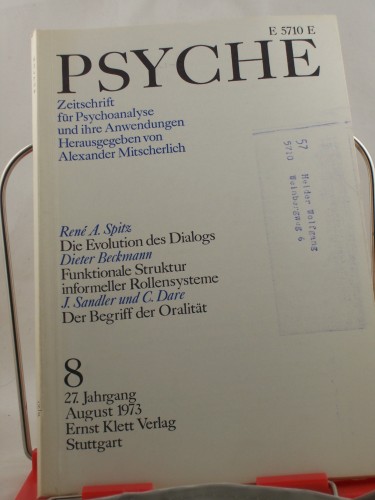 Artikelbild des Artikels “8/27, 1973, Funktionale Struktur informeller Rollensysteme “