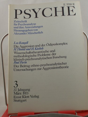Artikelbild des Artikels “3/27, 1973, Der Beitrag ethno-psychoanalytischer Untersuchungen zur
Aggressionstheorie “