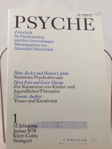 Artikelbild des Artikels “1/32, 1978, Horst Petri und Ernst Thieme Katamnese zur analytischen
Psychotherapie im Kindes- und Jugendalter “
