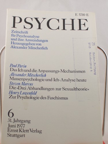 Artikelbild des Artikels “6/31, 1977, Steven Marcus Die Drei Abhandlungen zur Sexualtheorie