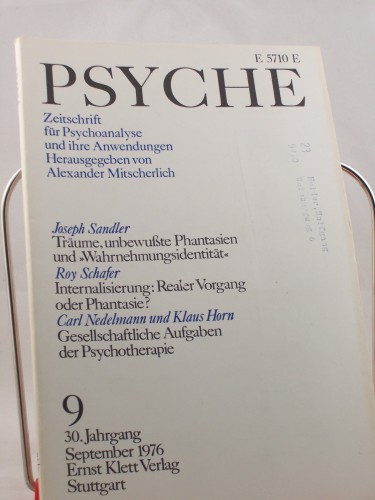 Artikelbild des Artikels “9/30, 1976, Roy Schafer Internalisierung: Realer Vorgang oder
Phantasie? “