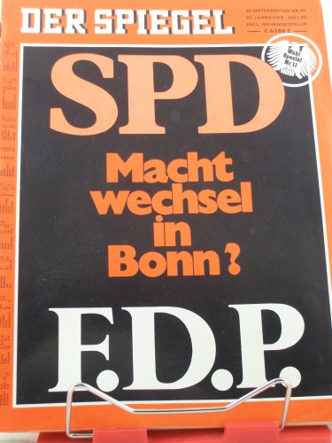 Artikelbild des Artikels “40/1969, SPD Machtwechsel in Bonn? F.D.P. “