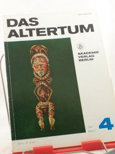 Artikelbild des Artikels “Das Altertum, Band 27, Heft 4, 1971 “