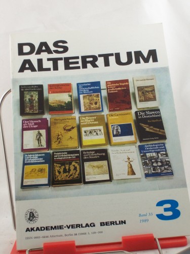 Artikelbild des Artikels “Das Altertum, Band 35, Heft 3, 1989 “