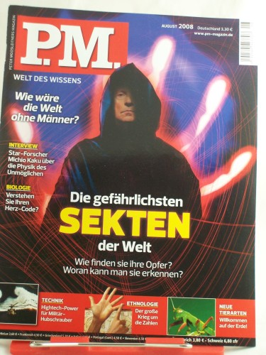 Artikelbild des Artikels “8/2008, Die gefährlichsten Sekten der Welt, Wie finden sie Ihre Opfer
woran kann man sie erkennen “