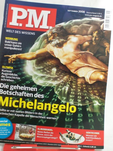 Artikelbild des Artikels “9/2009, Die geheimen Botschaften des Michelangelo, wollte er mit
seinen Bildern in der sixtinischen Kapelle die Menschheit warnen “