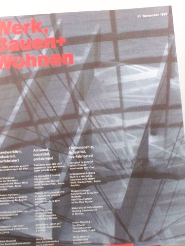 Artikelbild des Artikels “11/1993, Handwerklich, industriell, vorfabriziert “