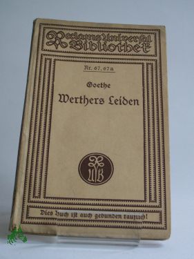 Artikelbild des Artikels “Die Leiden des jungen Werthers / Von Wolfgang von Goethe “