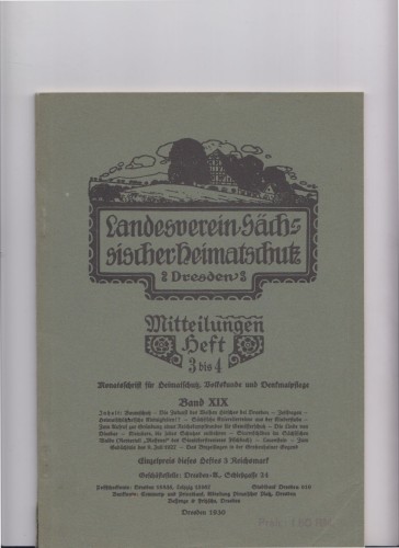 Artikelbild des Artikels “Mitteilungen Heft 3/4, Band XIX “