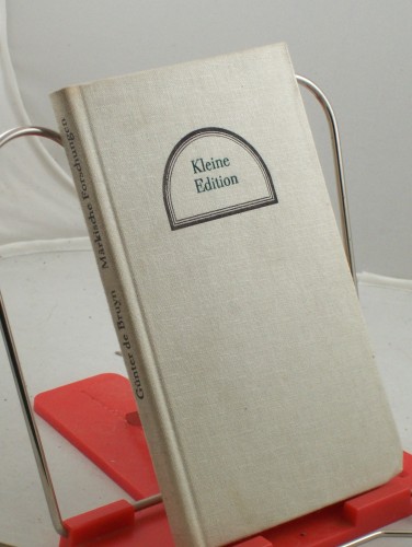 Artikelbild des Artikels “Märkische Forschungen : Erzählung für Freunde d.
Literaturgeschichte / Günter de Bruyn. Holzstiche: Karl-Georg Hirsch “