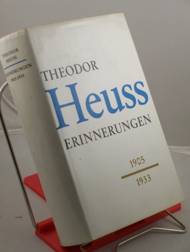 Artikelbild des Artikels “Erinnerungen : 1905-1933 / Theodor Heuss “
