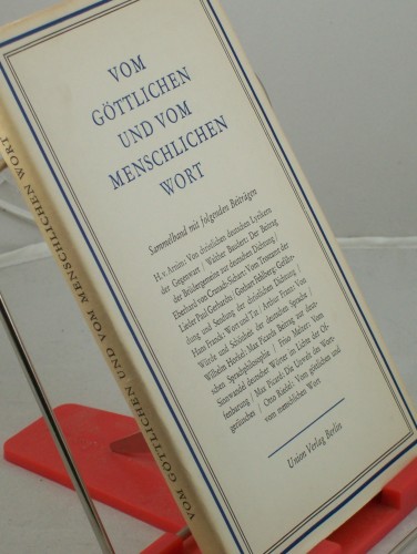 Artikelbild des Artikels “Vom göttlichen und vom menschlichen Wort / Hrsg. v. Otto Riedel “