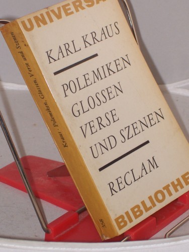 Artikelbild des Artikels “Polemiken, Glossen, Verse und Szenen / Karl Kraus. Ausgew., hrsg. u.
mit e. Nachw. vers. von Joachim Pötschke “