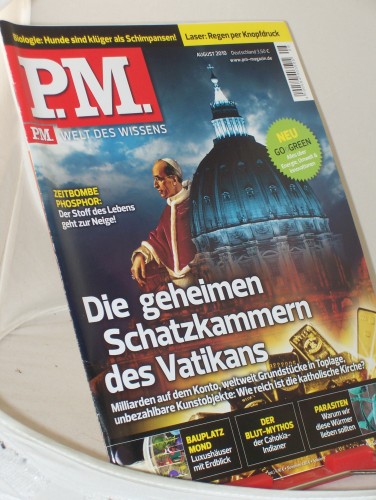 Artikelbild des Artikels “8/2010, Die geheimen Schatzkammern des Vatikan, wie reich ist die
katholische Kirche “
