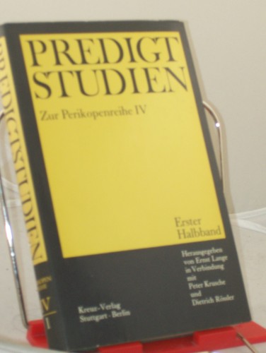 Artikelbild des Artikels “Predigtstudien für das Kirchenjahr 1969/1970 Perikopenreihe IV -
Erster Halbband. “