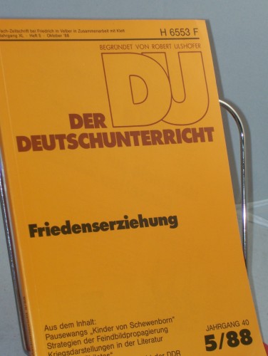 Artikelbild des Artikels “5/1988, Friedenserziehung “