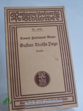 Artikelbild des Artikels “Gustav Adolfs Page : Novelle / Conrad Ferdinand Meyer “