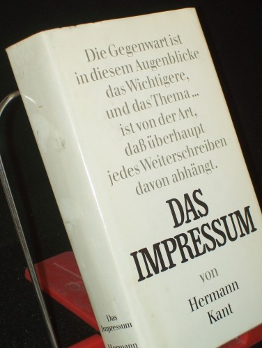 Artikelbild des Artikels “Das Impressum : Roman / Hermann Kant “