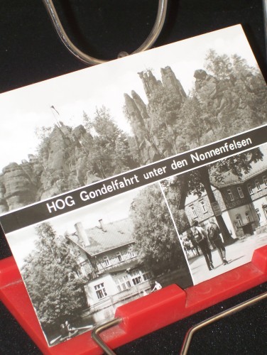 Artikelbild des Artikels “Kurort JONSDORF, Kreis Zittau, HOG Gondelfahrt unter den Nonnenfelsen,
Foto: Mattuscheck Görlitz “