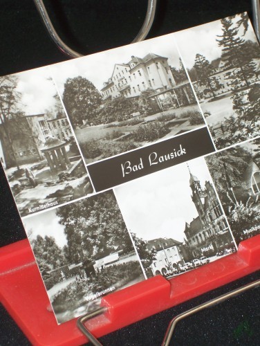 Product image of the product “Bad Lausick, Kurmittelhaus, Vogelbrunnen, Markt, Musikpavillon, 1973 ”