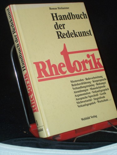 Artikelbild des Artikels “Handbuch der Redekunst : Rhetorik / Roman Hofmeister, 2 Bände “